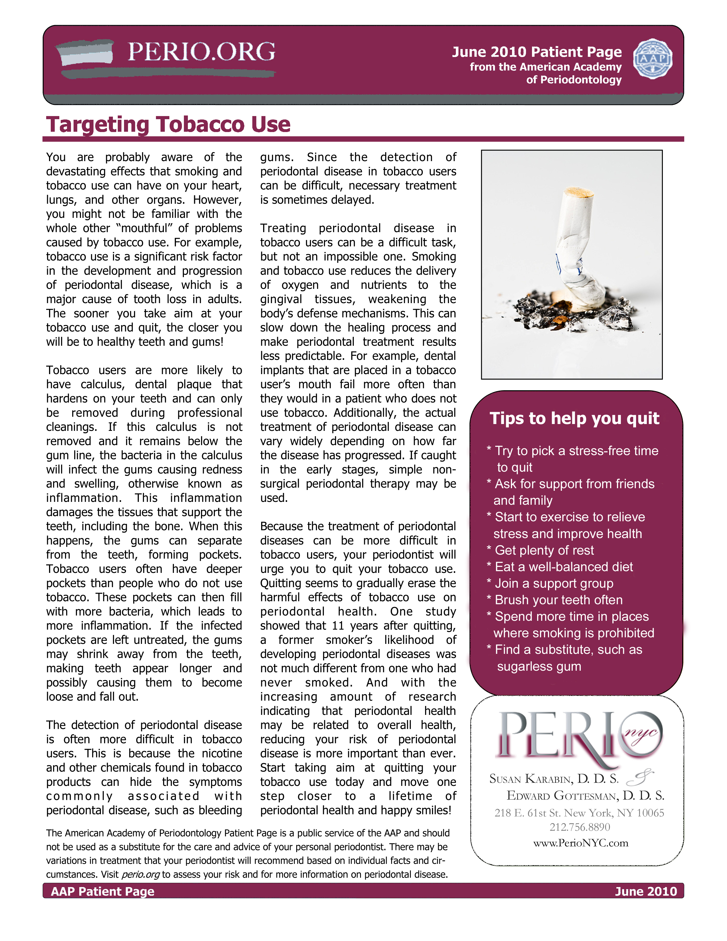 Targeting tobacco use