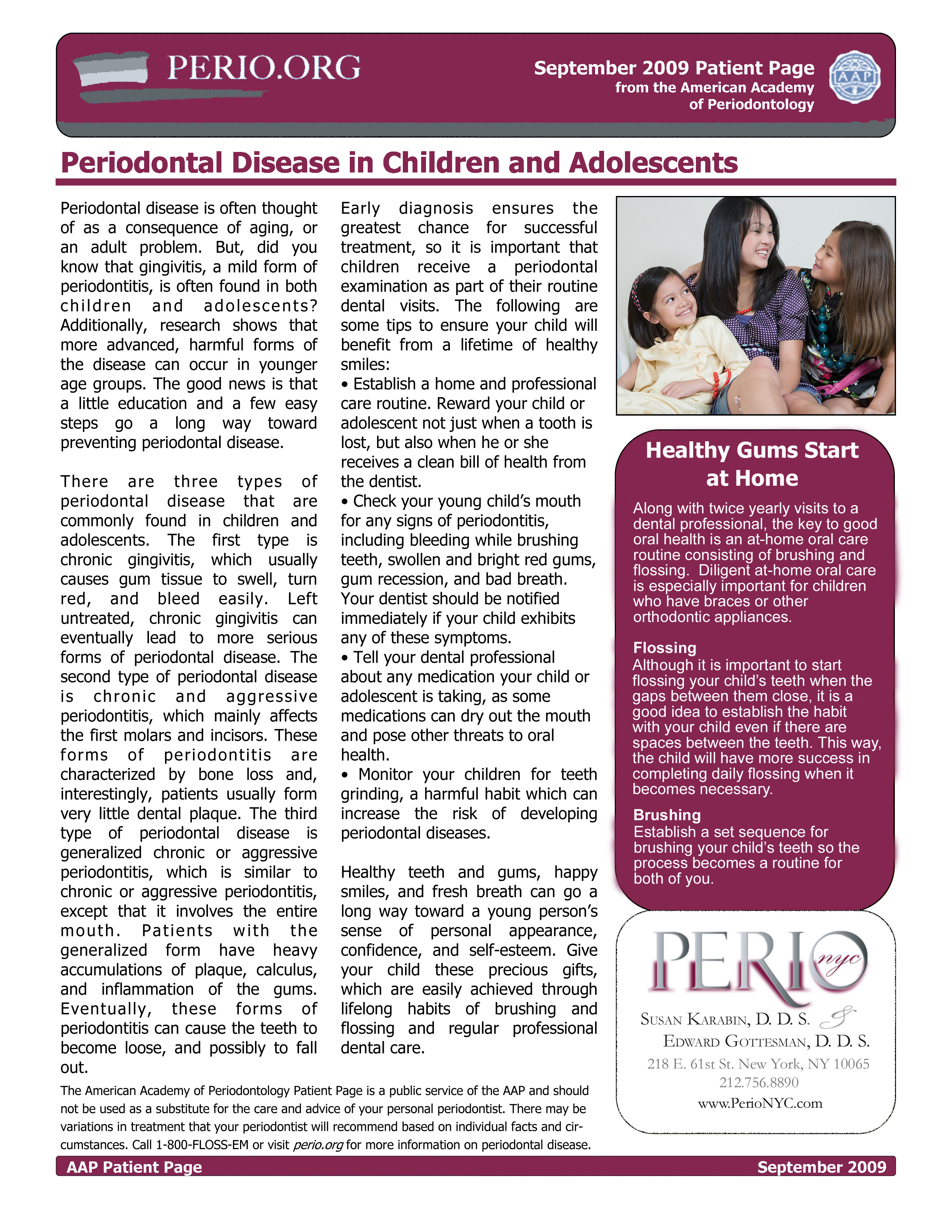 Children and Periodontal Disease