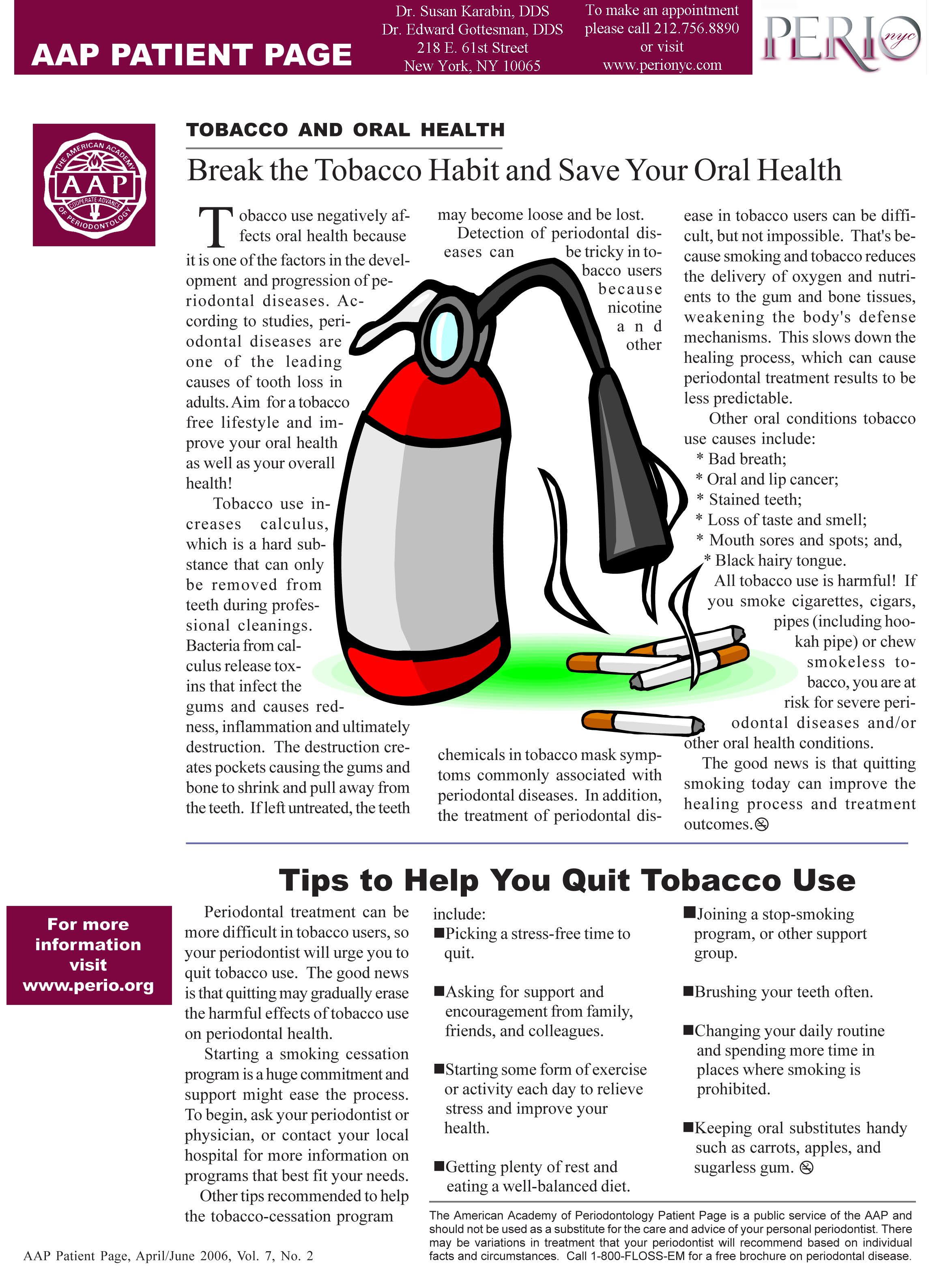 Tobacco and Oral Health