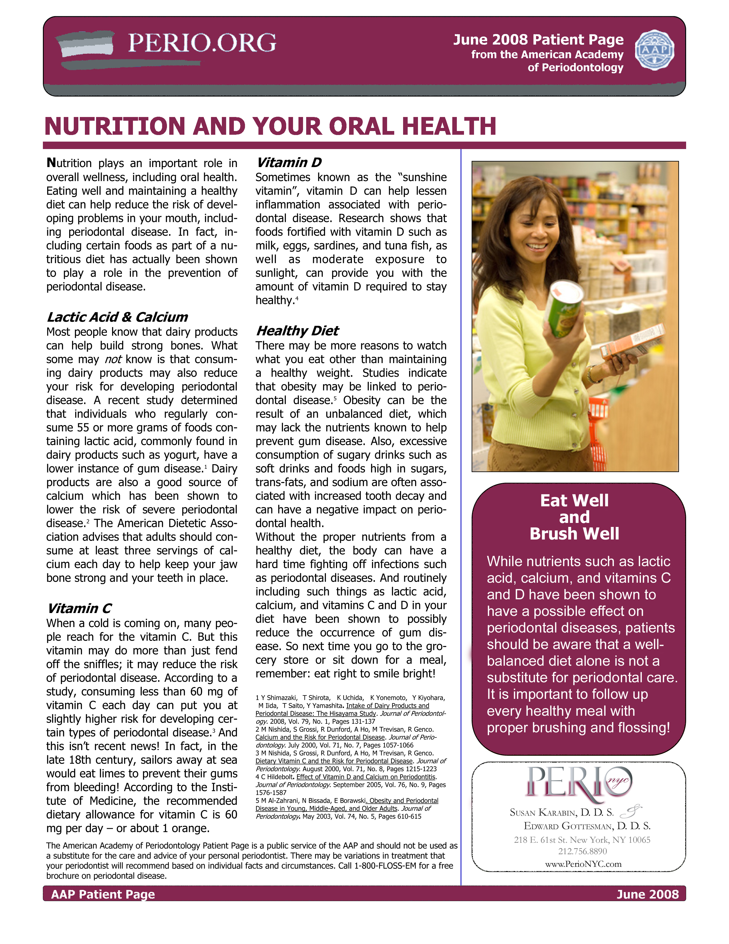 Nutrition and oral health