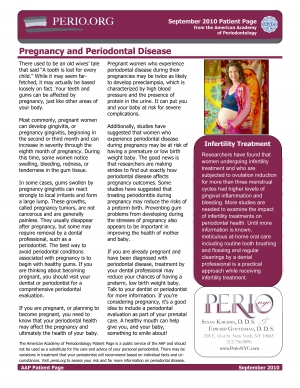Pregnance and perio disease