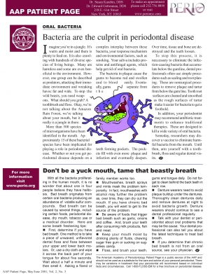 Bacteria, Culprits of Periodontal Disease and Bad Breath