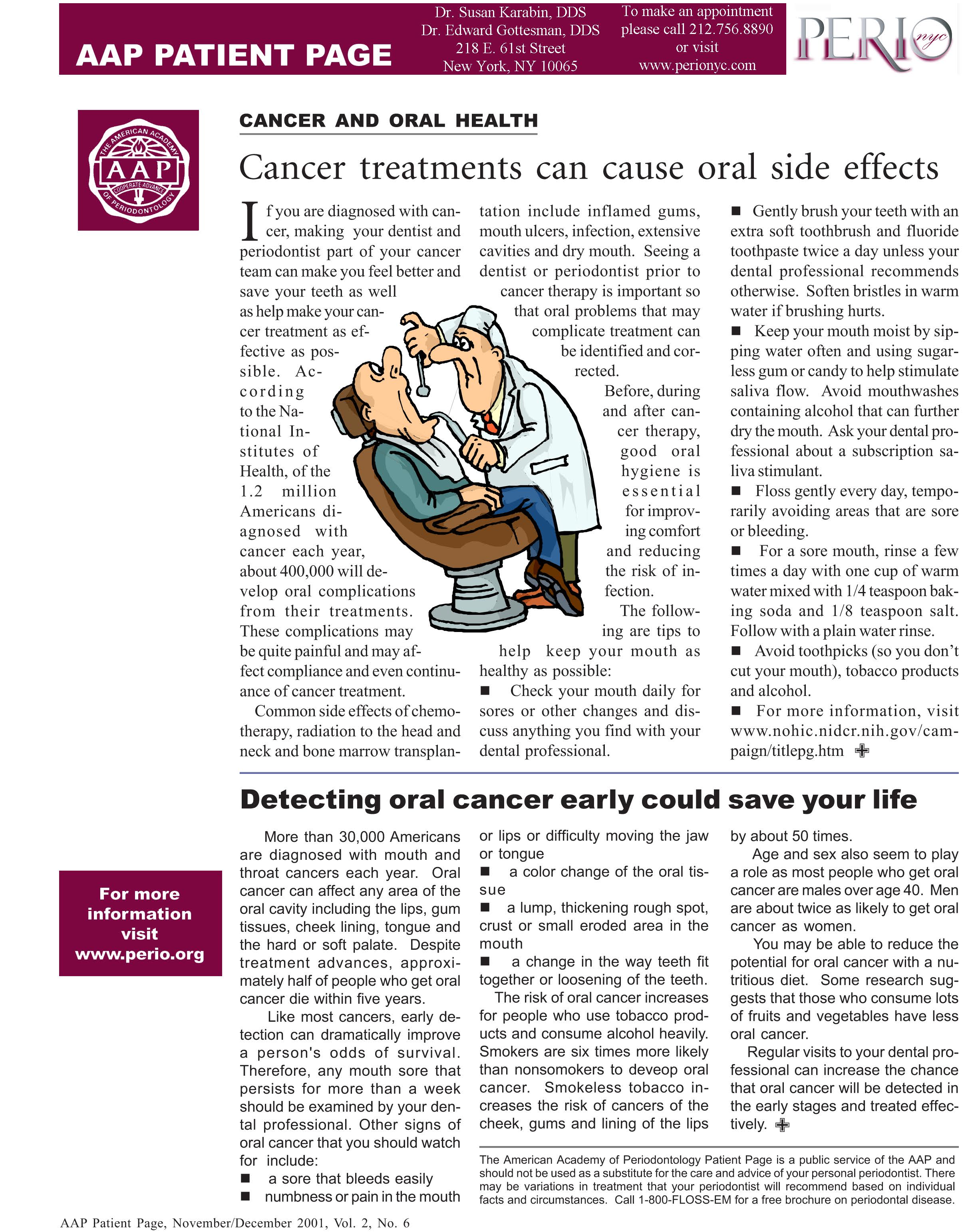 Cancer and Oral Health